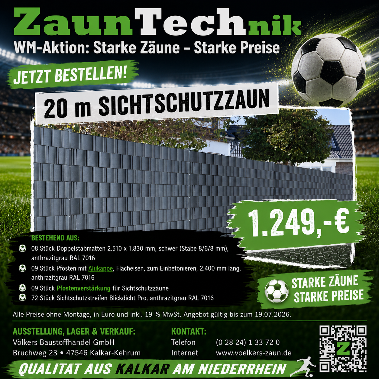 WM-Aktion: Starke Zäune • Starke Preise - Jetzt bestellen!
